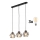 Lustre LED suspenso por cabo ZULIA 3xE27/15W/230V preto/preto fumê