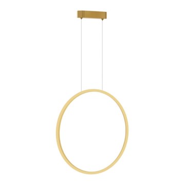 Lustre LED suspenso SATURNO LED/28W/230V diâmetro 50 cm IP44 dourado