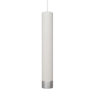 Lustre LED suspenso em cabo TUBA 1xGU10/4,8W/230V branco/cromado brilhante