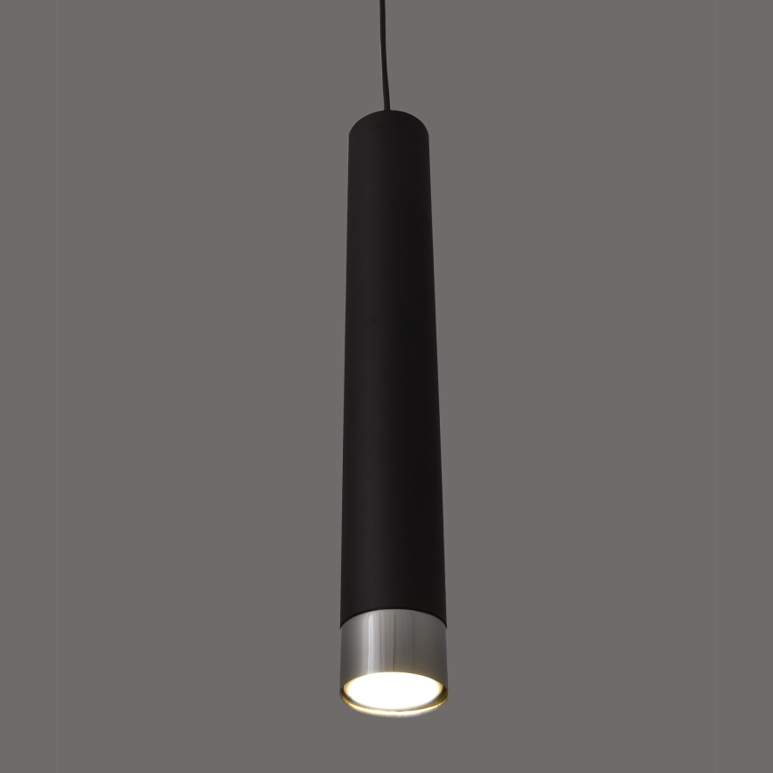 Lustre LED suspenso em cabo TUBA 3xGU10/4,8W/230V preto/cromado brilhante