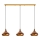 Lustre MUBA suspenso com cabo 3x E27/40W/230V, acabamento em cobre