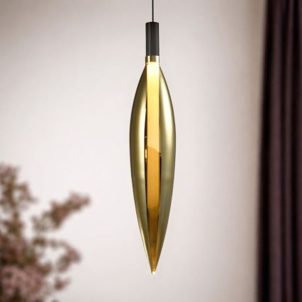 Lustre NORDIC suspenso com cabo – 1xG9/5W/230V, preto/dourado