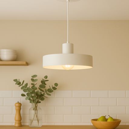 Lustre pendente ARCANE 1xE27/60W/230V branco