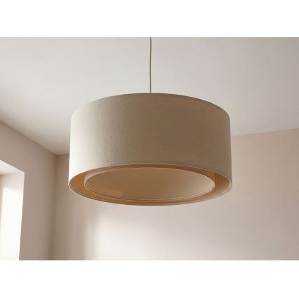 Lustre pendente BOHO TRINITI com cabo, 1xE27/60W/230V, Ø 50 cm, creme