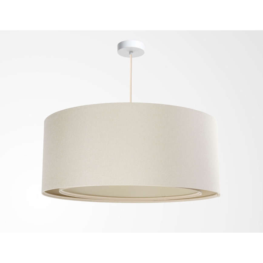Lustre pendente BOHO TRINITI com cabo, 1xE27/60W/230V, Ø 50 cm, creme