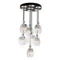 Lustre pendente com cabo 7xE27/40W/230V, cromo brilhante