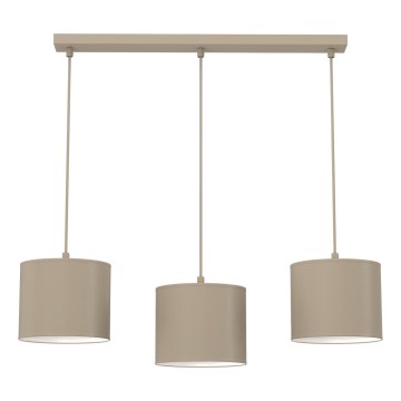 Lustre pendente com cabo ARDEN 3xE27/15W/230V bege