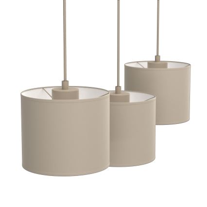 Lustre pendente com cabo ARDEN 3xE27/15W/230V bege