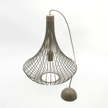 Lustre pendente com cabo BALERINA 1xE27/15W/230V bege