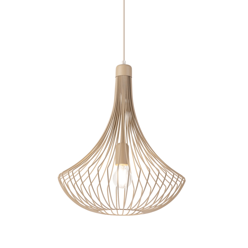 Lustre pendente com cabo BALERINA 1xE27/15W/230V bege