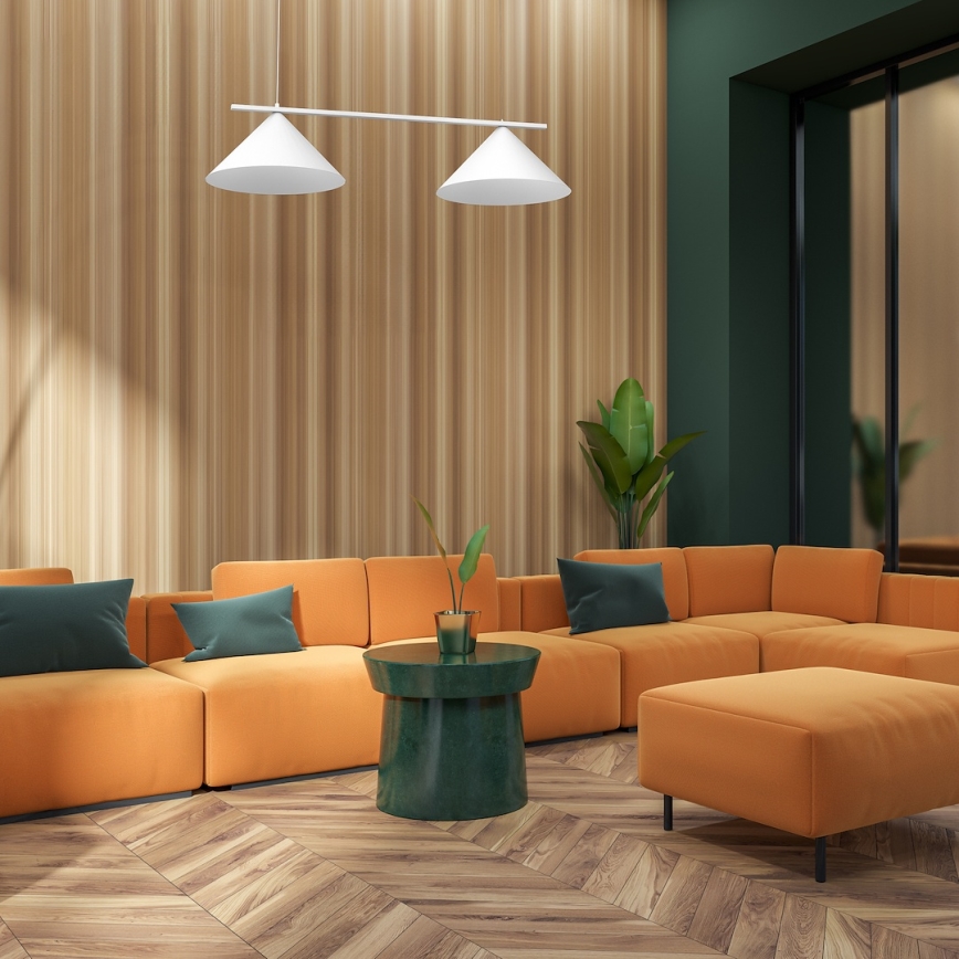 Lustre pendente com cabo CAPITAL 2xGX53/15W/230V, branco