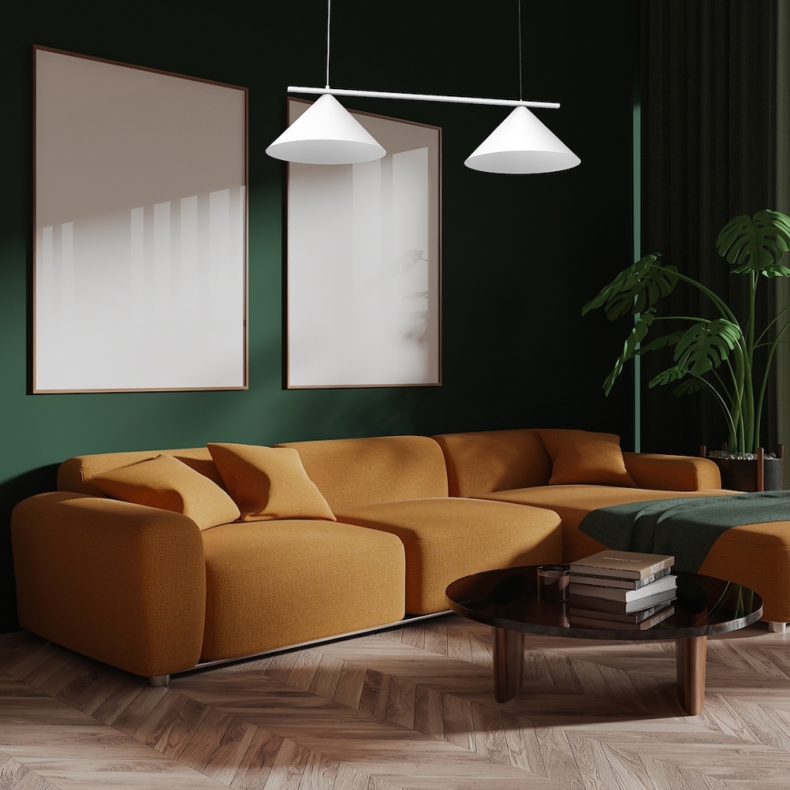 Lustre pendente com cabo CAPITAL 2xGX53/15W/230V, branco