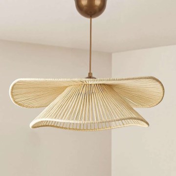 Lustre pendente com cabo DUVELA 1xE27/40W/230V bege