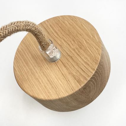Lustre pendente com cabo LOOMIS 3xE27/15W/230V 83 cm bege/carvalho