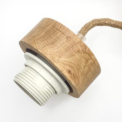 Lustre pendente com cabo LOOMIS 3xE27/15W/230V 83 cm bege/carvalho