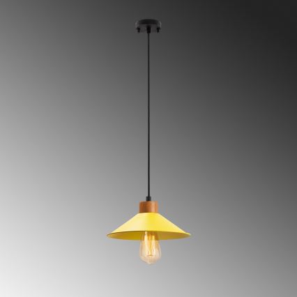 Lustre pendente com cabo MANAVGAT 1xE27/40W/230V amarelo/marrom
