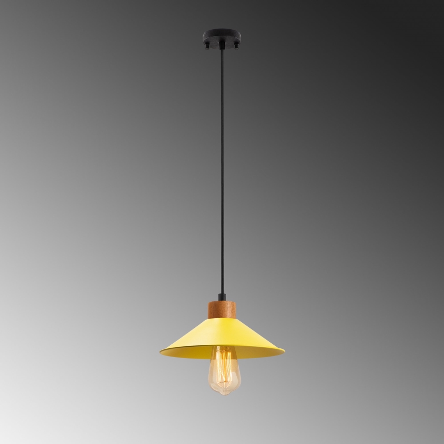 Lustre pendente com cabo MANAVGAT 1xE27/40W/230V amarelo/marrom