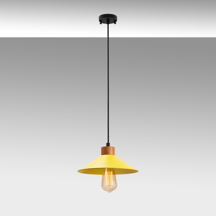 Lustre pendente com cabo MANAVGAT 1xE27/40W/230V amarelo/marrom