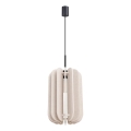 Lustre pendente com cabo MULA 1xE27/15W/230V Ø 27 cm creme