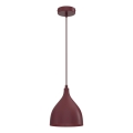 Lustre pendente com cabo NOAK CLASSIC 1xE27/15W/230V bordô