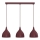 Lustre pendente com cabo NOAK CLASSIC 3xE27/15W/230V borgonha