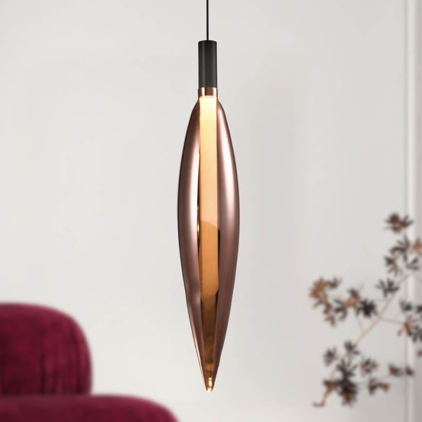 Lustre pendente com cabo NORDIC 1xG9/5W/230V preto/cobre