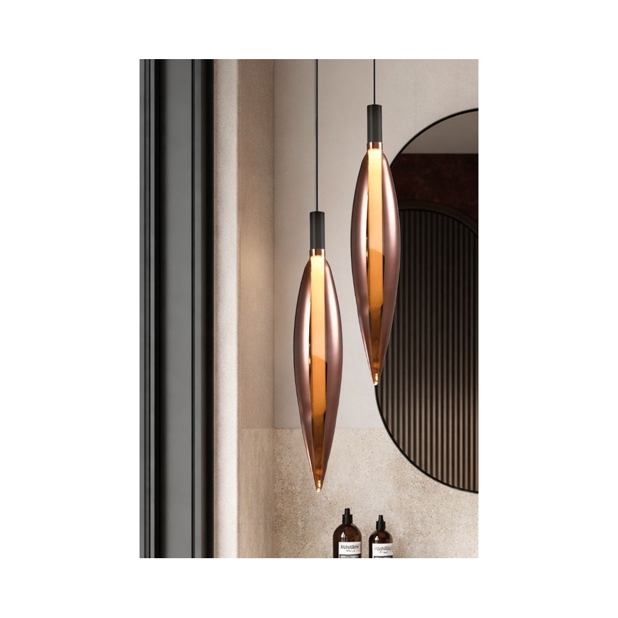 Lustre pendente com cabo NORDIC 1xG9/5W/230V preto/cobre