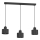 Lustre pendente com cabo PARKLA 3xE27/15W/230V preto