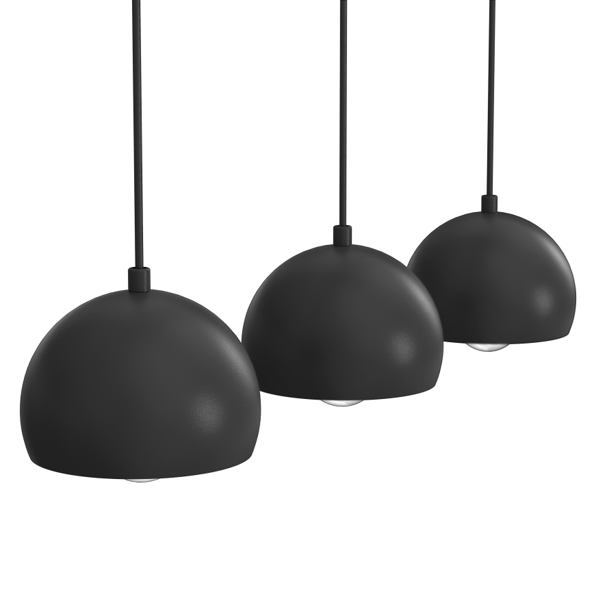 Lustre pendente com cabo SOOL 3xE27/15W/230V, preto