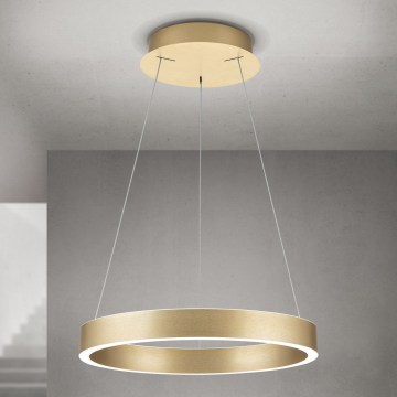 Lustre pendente dimerizável em cabo KOLK LED/40W/230V 2700/3000/4000K Ø 40 cm dourado
