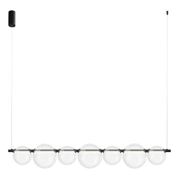 Lustre pendente em cabo ATOLA LED/19W/230V preto/transparente
