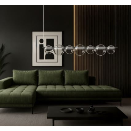 Lustre pendente em cabo ATOLA LED/19W/230V preto/transparente