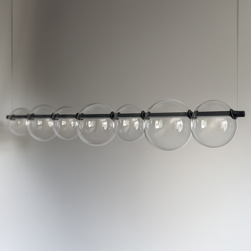 Lustre pendente em cabo ATOLA LED/19W/230V preto/transparente