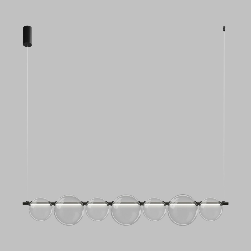 Lustre pendente em cabo ATOLA LED/19W/230V preto/transparente
