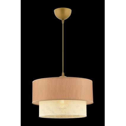 Lustre pendente em cabo ECHO 1xE27/60W/230V castanho/creme