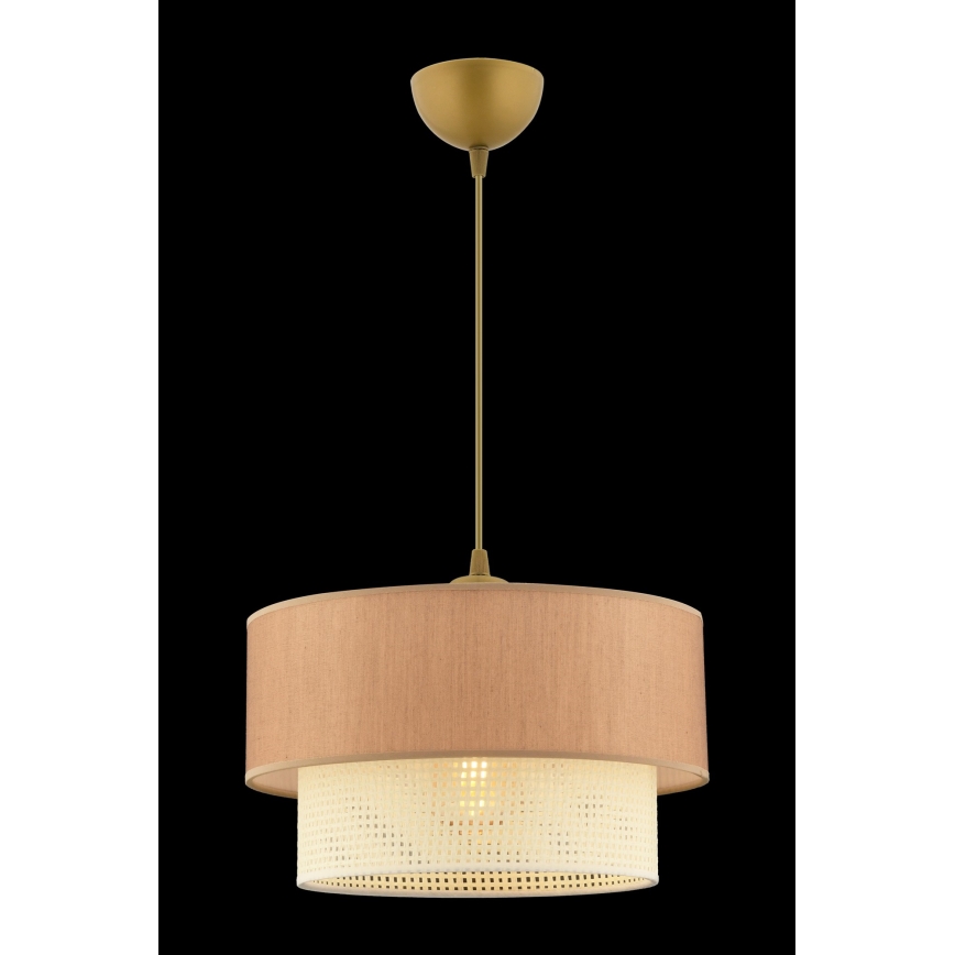 Lustre pendente em cabo ECHO 1xE27/60W/230V castanho/creme