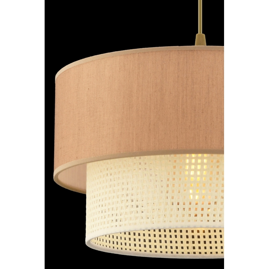 Lustre pendente em cabo ECHO 1xE27/60W/230V castanho/creme