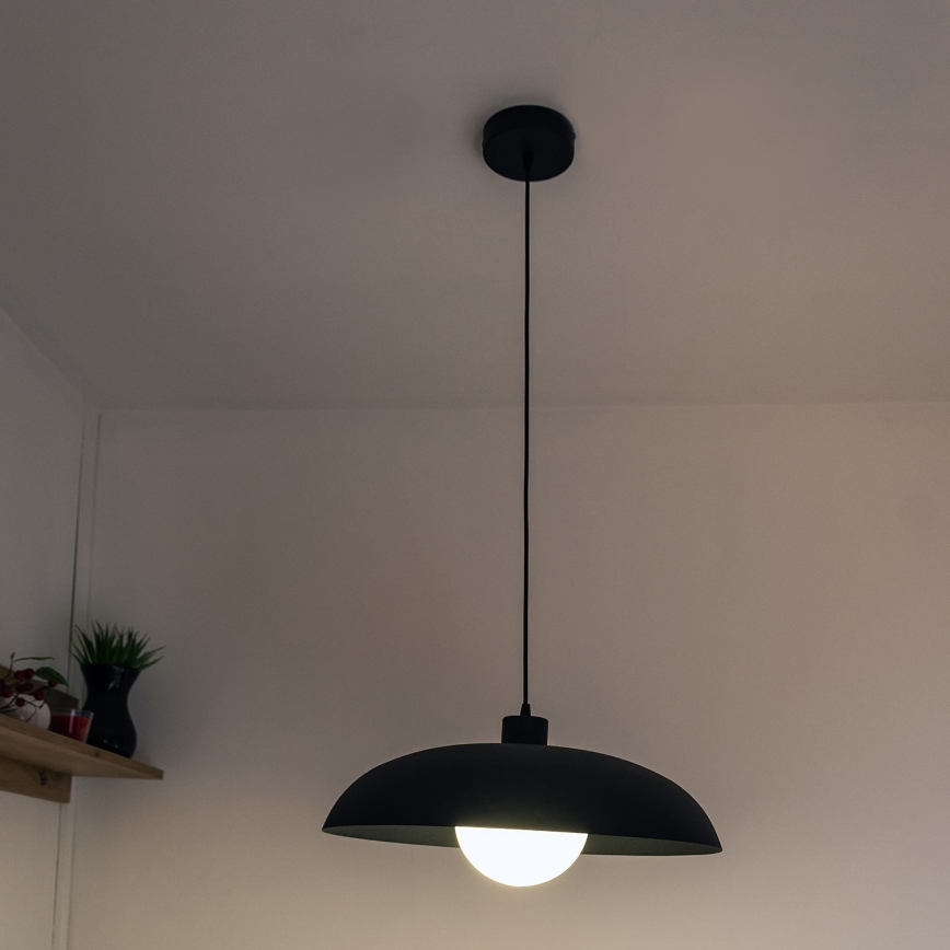 Lustre pendente em cabo ECLIPSE 1xE27/15W/230V preto