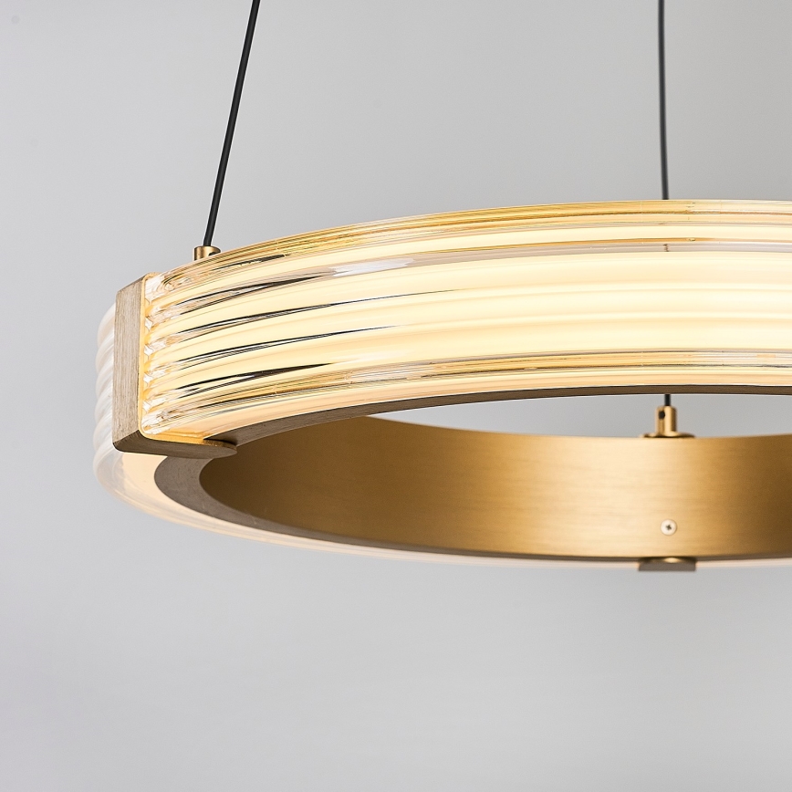 Lustre pendente em cabo JESI LED/22W/230V 3000K Ø 40 cm dourado