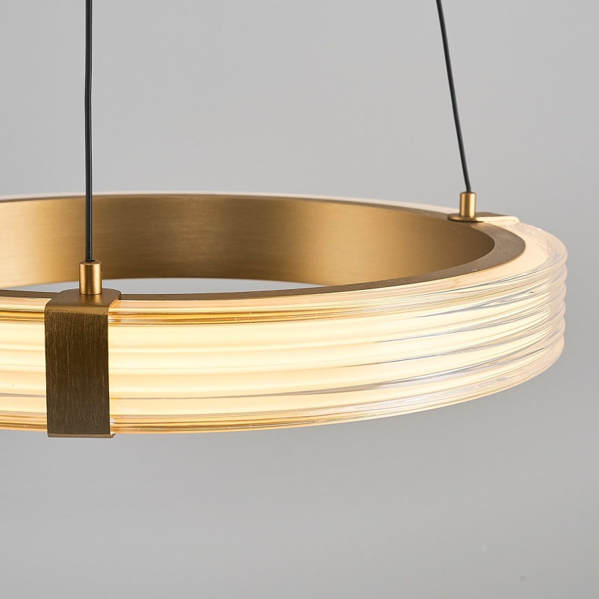 Lustre pendente em cabo JESI LED/22W/230V 3000K Ø 40 cm dourado