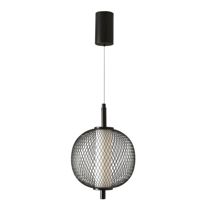 Lustre pendente em cabo PUMA LED/10W/230V, diâmetro 20 cm, preto