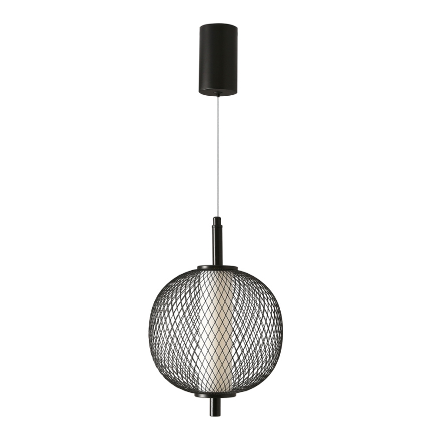 Lustre pendente em cabo PUMA LED/10W/230V, diâmetro 20 cm, preto