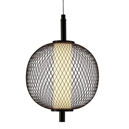 Lustre pendente em cabo PUMA LED/10W/230V, diâmetro 20 cm, preto