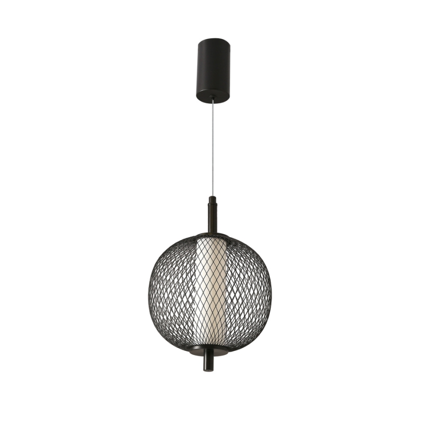 Lustre pendente em cabo PUMA LED/10W/230V, diâmetro 20 cm, preto