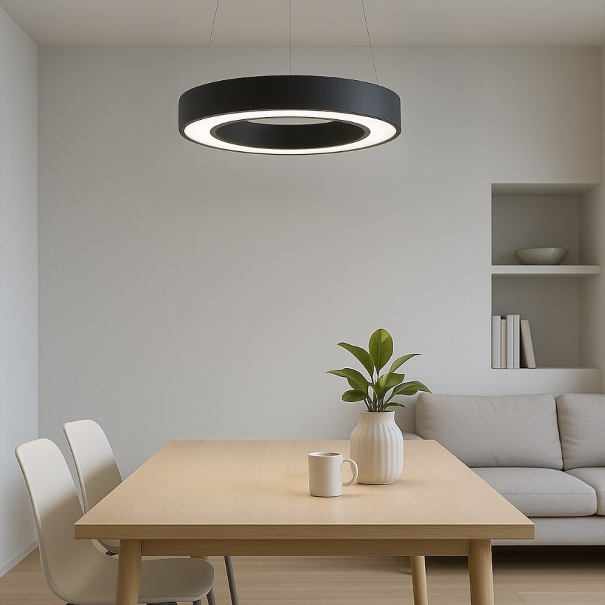 Lustre pendente em cabo UNION LED/40W/230V 3000/4000/6500K, diâmetro 40 cm, preto