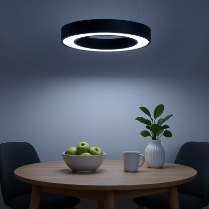 Lustre pendente em cabo UNION LED/40W/230V 3000/4000/6500K, diâmetro 40 cm, preto