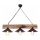 Lustre pendente HEPSI com cabo, 3xE27/40W/230V — acabamento abeto/nogueira
