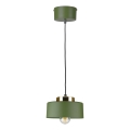 Lustre pendente IGNIA em cabo 1xE27/60W/230V verde/dourado