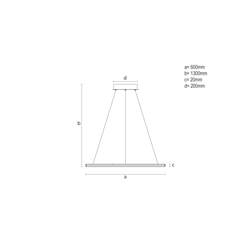 Lustre LED regulável suspenso por cabo LED/90W/230V 3000-6500K diâmetro 60 cm + comando remoto