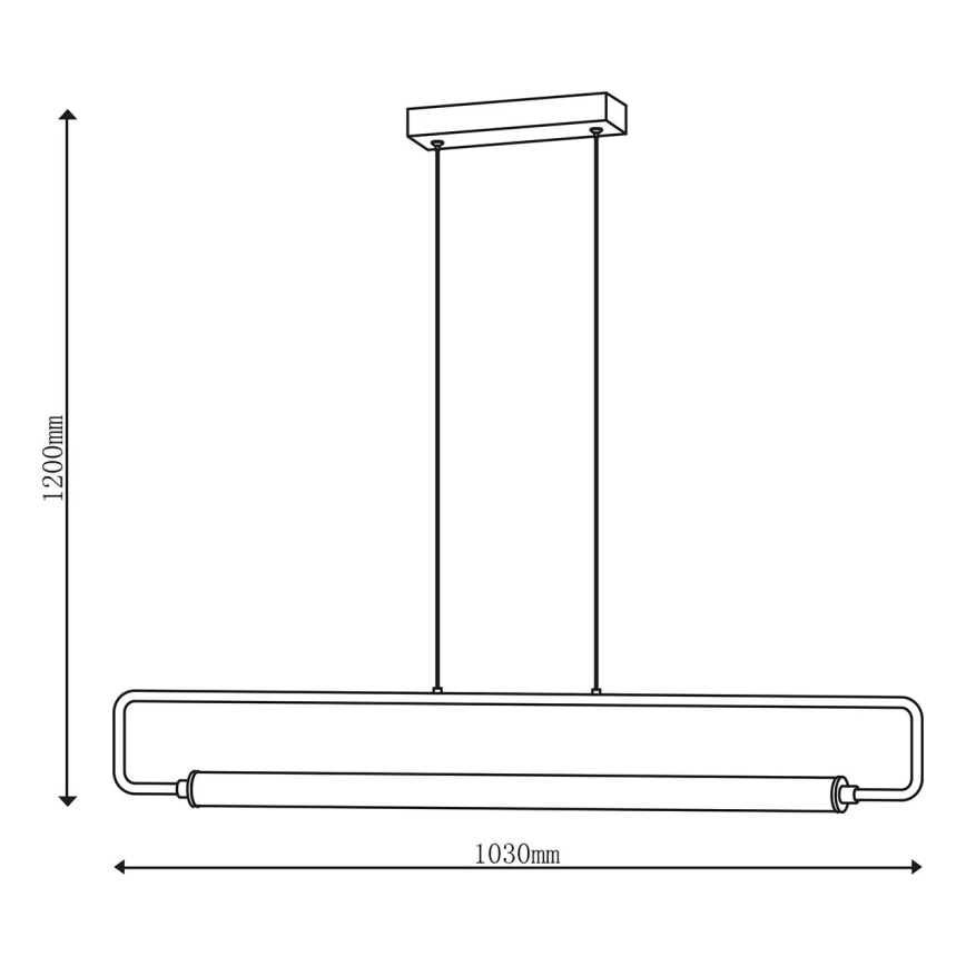 Lustre pendente LED FELICJA LED/30W/230V 4000K preto